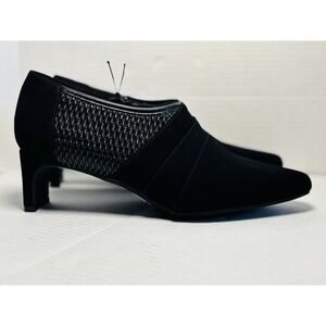 Andiamo Amunoz Black Blocked Heeled Ankle Shoes Women's 8.5M New Shootie